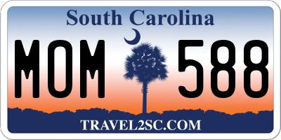 SC license plate MOM588