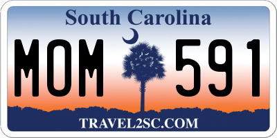 SC license plate MOM591