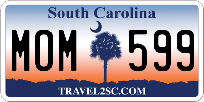 SC license plate MOM599