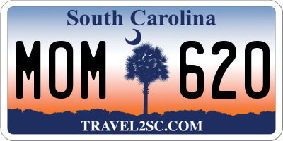 SC license plate MOM620