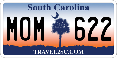 SC license plate MOM622