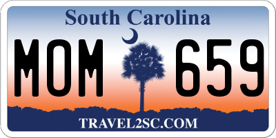 SC license plate MOM659