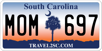 SC license plate MOM697