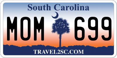 SC license plate MOM699