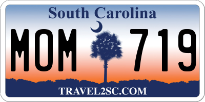 SC license plate MOM719