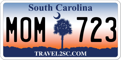 SC license plate MOM723