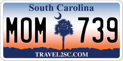 SC license plate MOM739