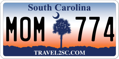 SC license plate MOM774
