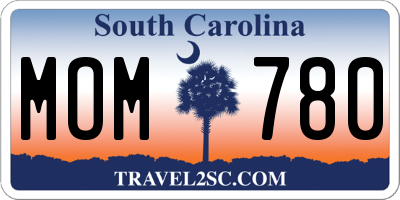 SC license plate MOM780