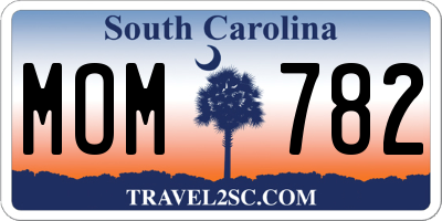 SC license plate MOM782