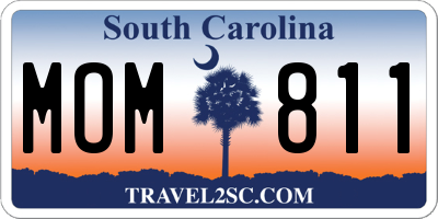 SC license plate MOM811
