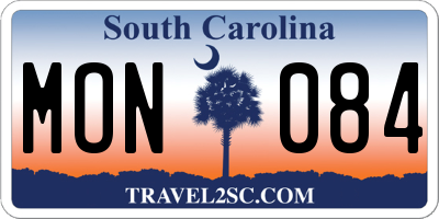 SC license plate MON084