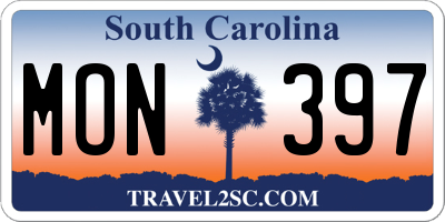 SC license plate MON397