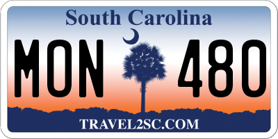 SC license plate MON480
