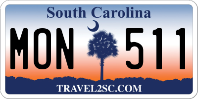 SC license plate MON511