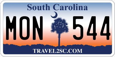 SC license plate MON544
