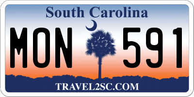SC license plate MON591
