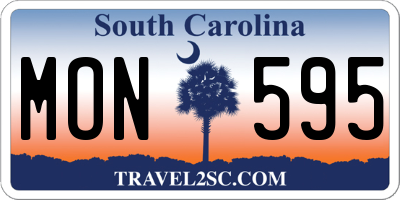SC license plate MON595