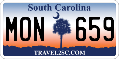 SC license plate MON659