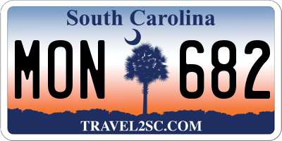 SC license plate MON682