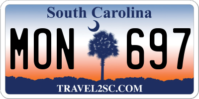 SC license plate MON697