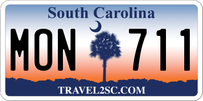 SC license plate MON711