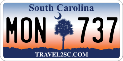 SC license plate MON737
