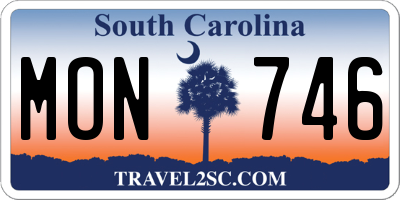 SC license plate MON746