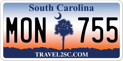 SC license plate MON755