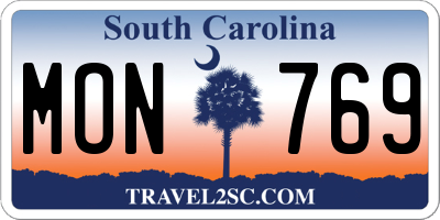 SC license plate MON769