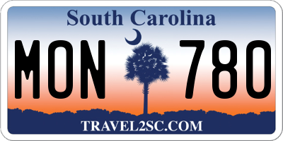 SC license plate MON780