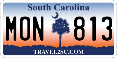 SC license plate MON813