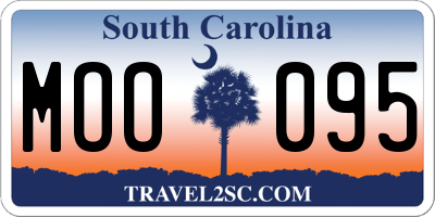 SC license plate MOO095