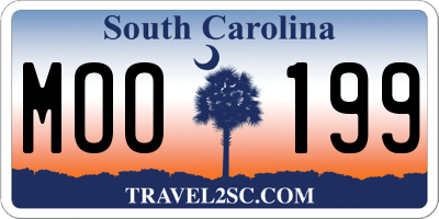 SC license plate MOO199