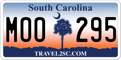 SC license plate MOO295