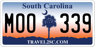SC license plate MOO339