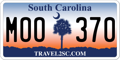 SC license plate MOO370
