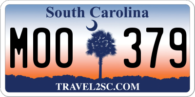 SC license plate MOO379