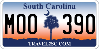SC license plate MOO390