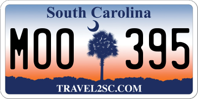 SC license plate MOO395