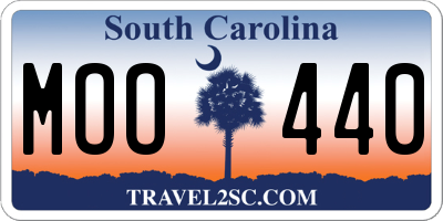 SC license plate MOO440