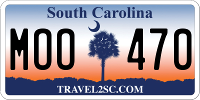 SC license plate MOO470