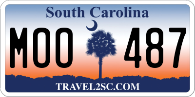 SC license plate MOO487