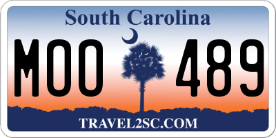 SC license plate MOO489