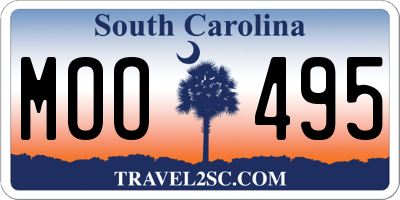 SC license plate MOO495