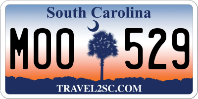 SC license plate MOO529