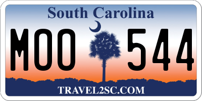 SC license plate MOO544