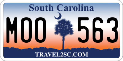 SC license plate MOO563