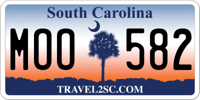 SC license plate MOO582