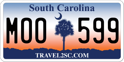 SC license plate MOO599